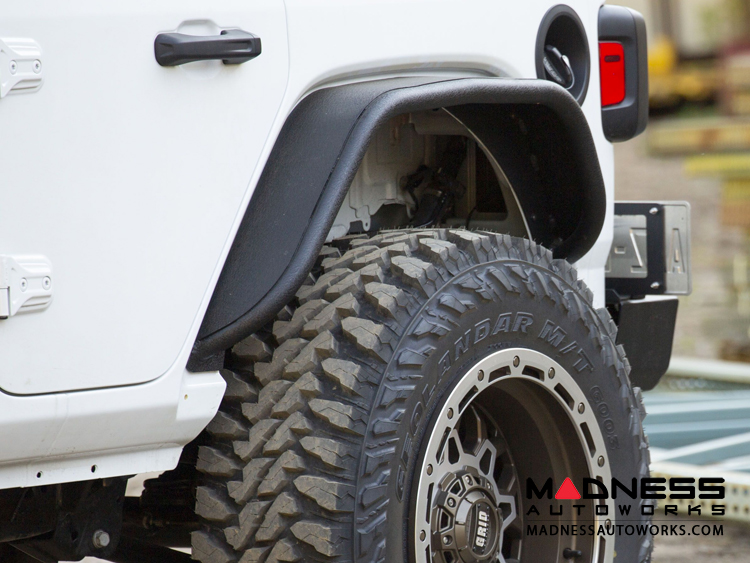 Jeep Wrangler JL Fender Flares - Rear - Textured Black Powdercoat